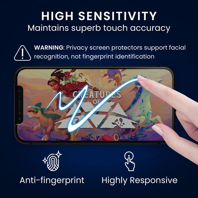 kwmobile Privacy Screen Protector for Apple iPhone 12 / iPhone 12 Pro Film Display Protection Privacy Screen Protector Anti-Spy Film