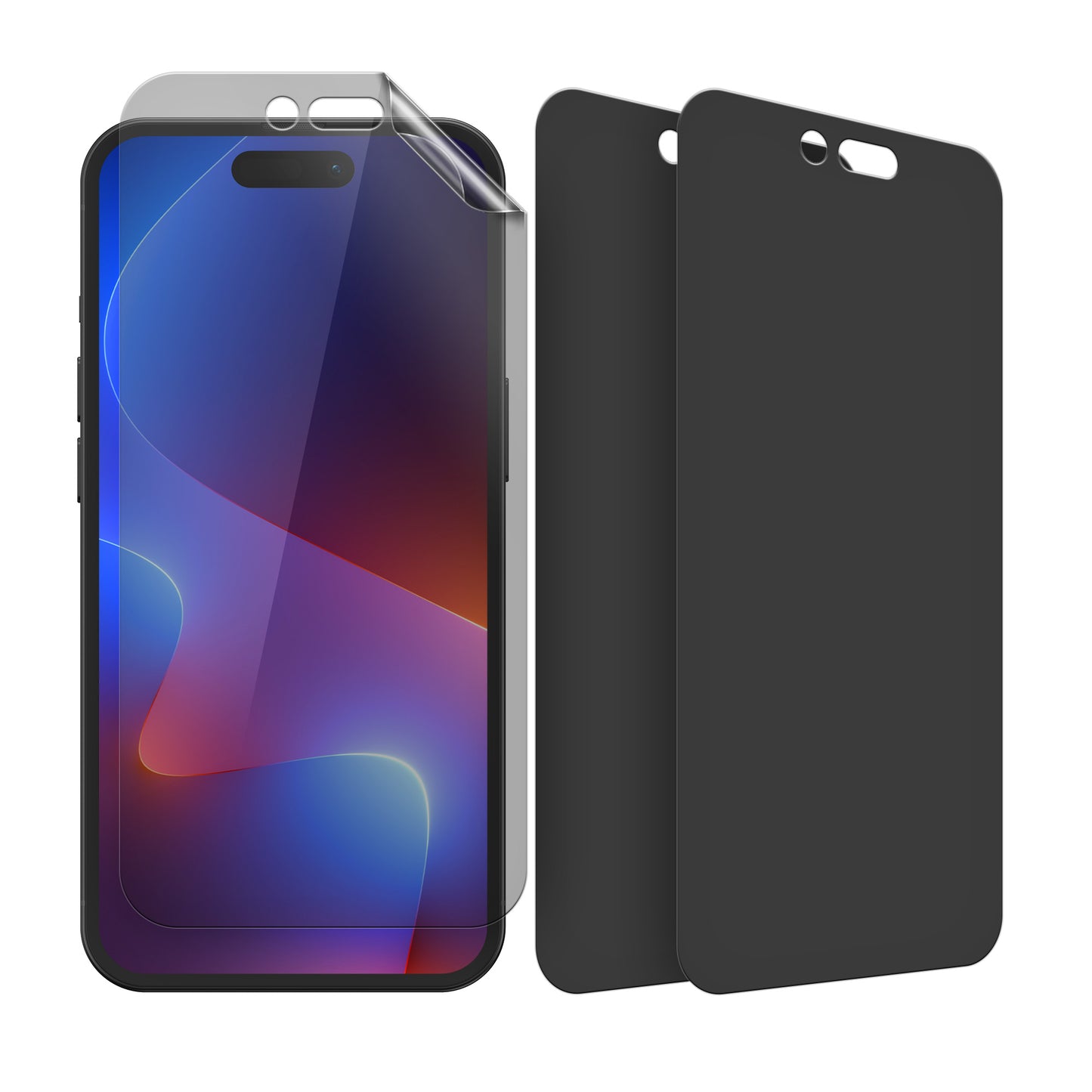 kwmobile Privacy Screen Protector for Apple iPhone 15 Pro Max Film Display Protection Privacy Screen Protector Phone Film Display Film Anti-Spy Film