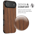kwmobile Case Compatible with Apple iPhone Air Back Cover Wood Grain