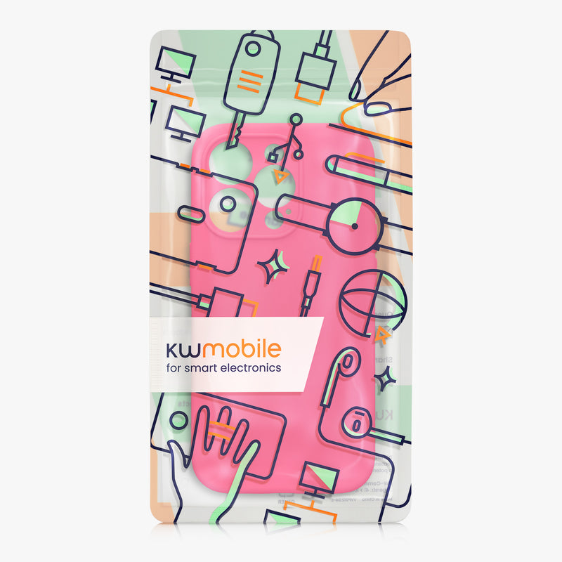 kwmobile Case Compatible with Apple iPhone 14 Pro - Silicone Rubberized Case - Phone Cover - Mobile Phone Case
