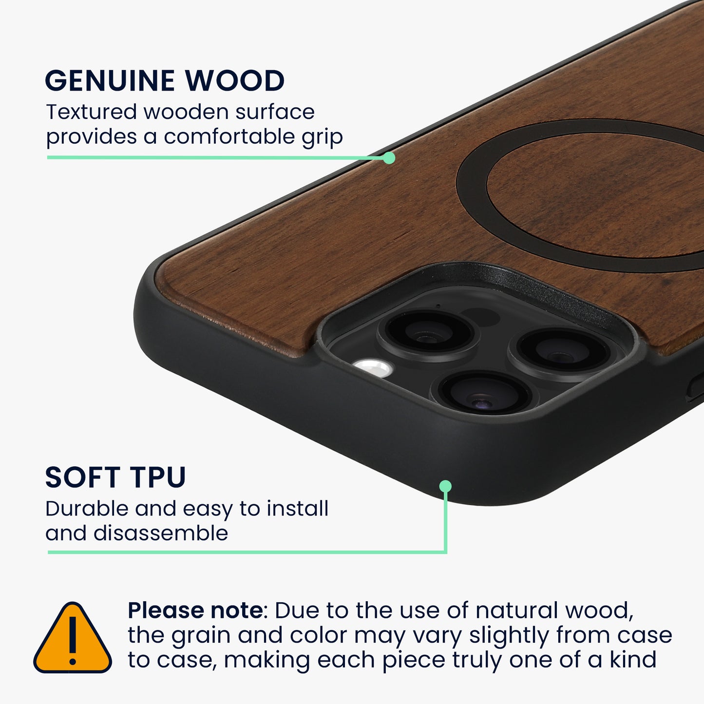 kwmobile Case for Apple iPhone 16 Pro Max - Cover Made of and TPU - Compatible with MagSafe - Black