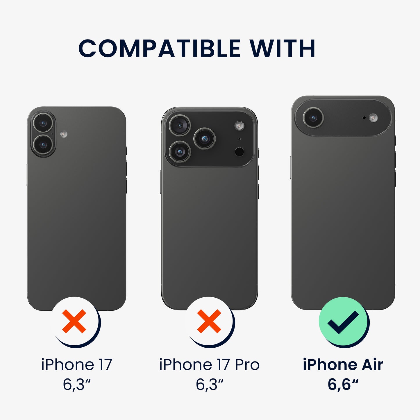 kwmobile Case for Apple iPhone Air - TPU Phone Cover - Compatible with MagSafe - Black