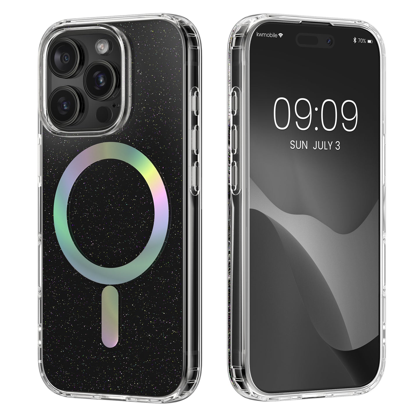 kwmobile Hülle kompatibel mit Apple iPhone 16 Pro Handyhülle - Hard Case mit TPU Bumber - Schutzhülle kompatibel mit MagSafe - Kameraschutz - Transparent Transparent  [dsg01]