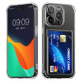 kwmobile Case with Card Slot Compatible with Apple iPhone 15 Pro Soft Case Protective Cover