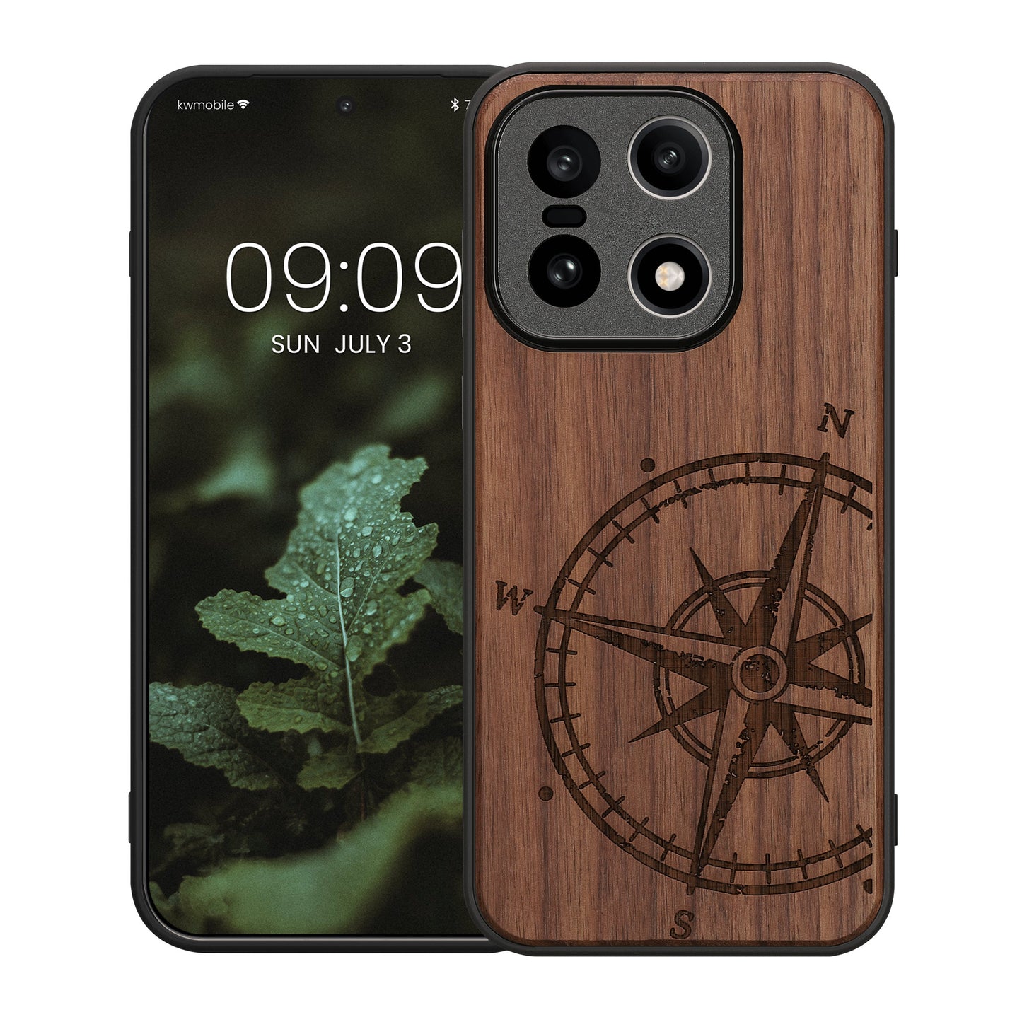 kwmobile Case Compatible with OnePlus 15 Phone Cover TPU Phone Case Compass Vintage