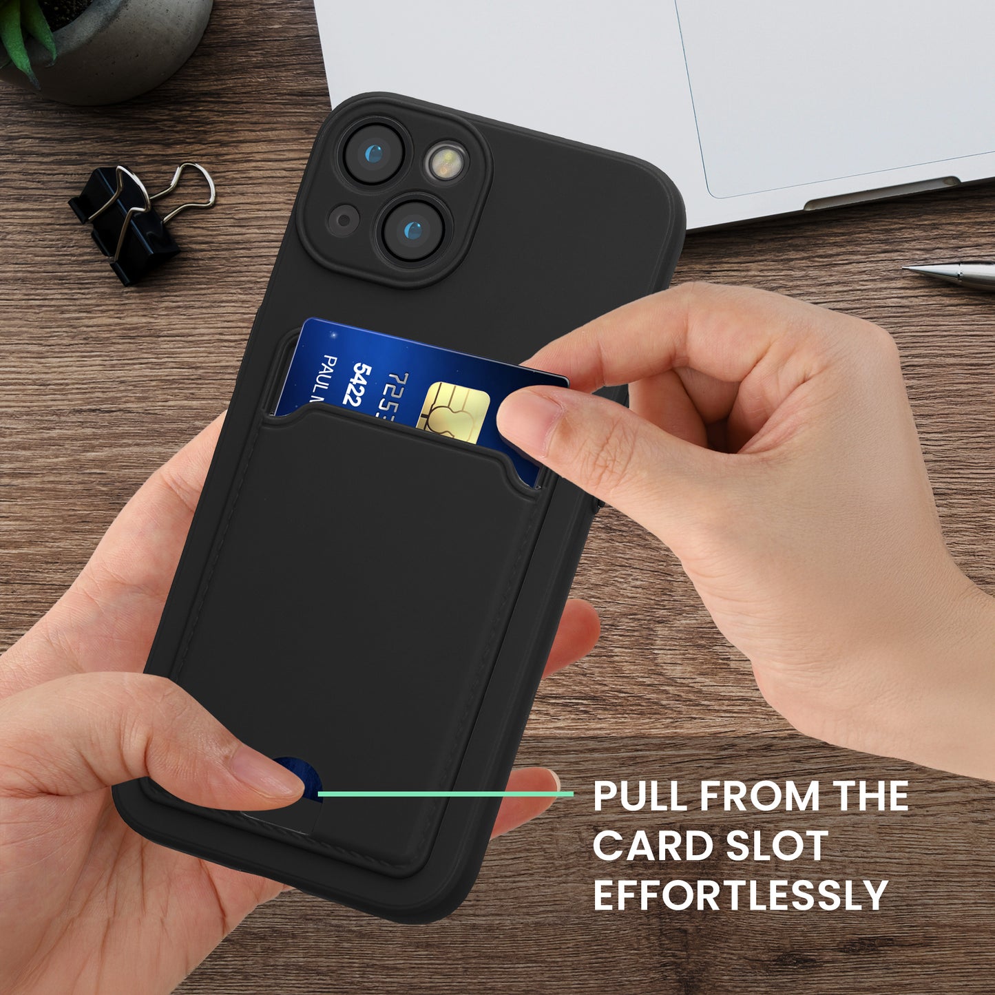 kwmobile Phone Case Compatible with Apple iPhone 13 - Phone Cover with Card Slot