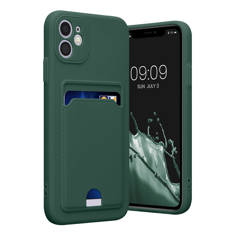 kwmobile Phone Case compatible with Apple iPhone 11 Case - Phone Cover with Card Holder
