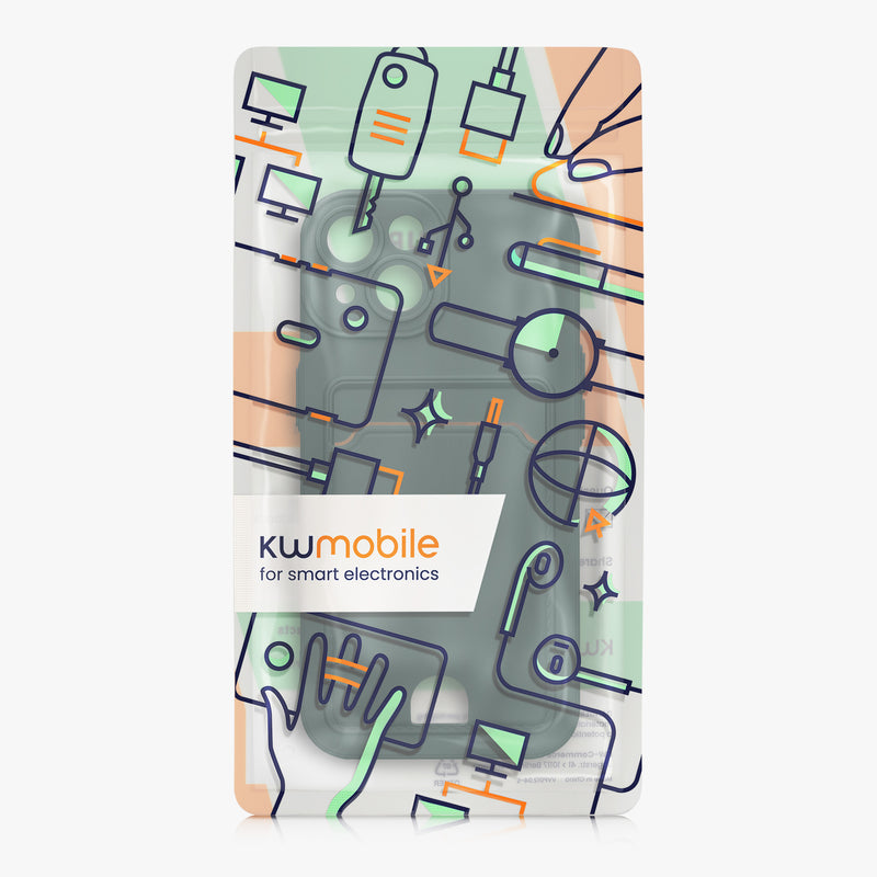 kwmobile Phone Case compatible with Apple iPhone 15 - Phone Cover with Card Slot
