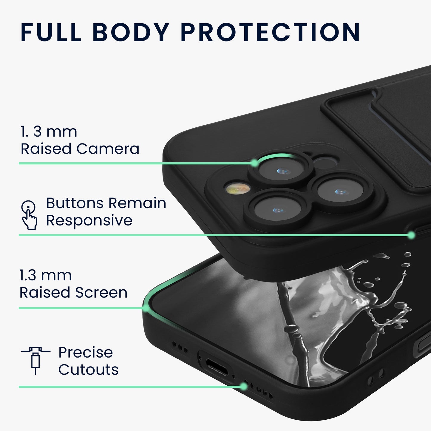 kwmobile Case compatible with Apple iPhone 16 Pro Cover - Phone Case with Card Slot