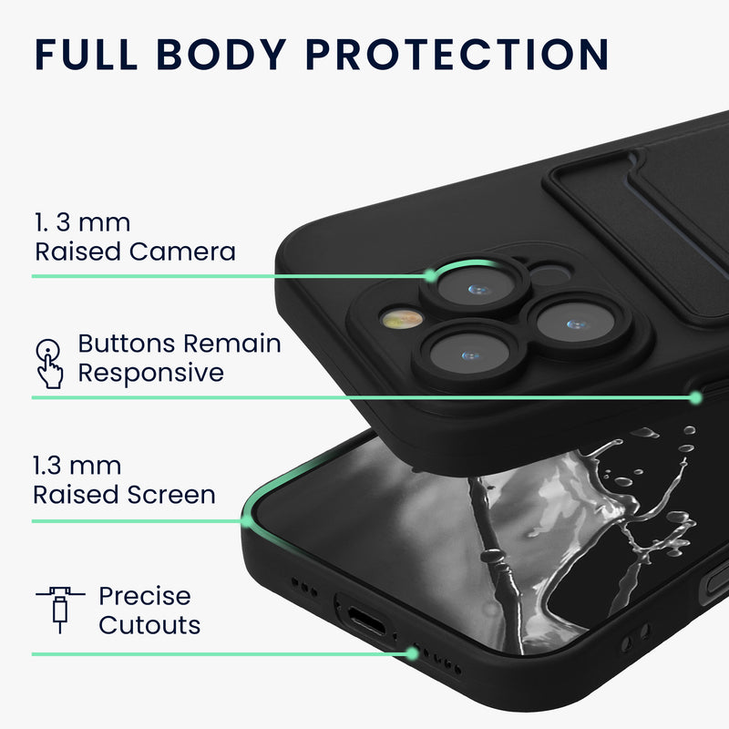 kwmobile Case compatible with Apple iPhone 16 Pro Cover - Phone Case with Card Slot