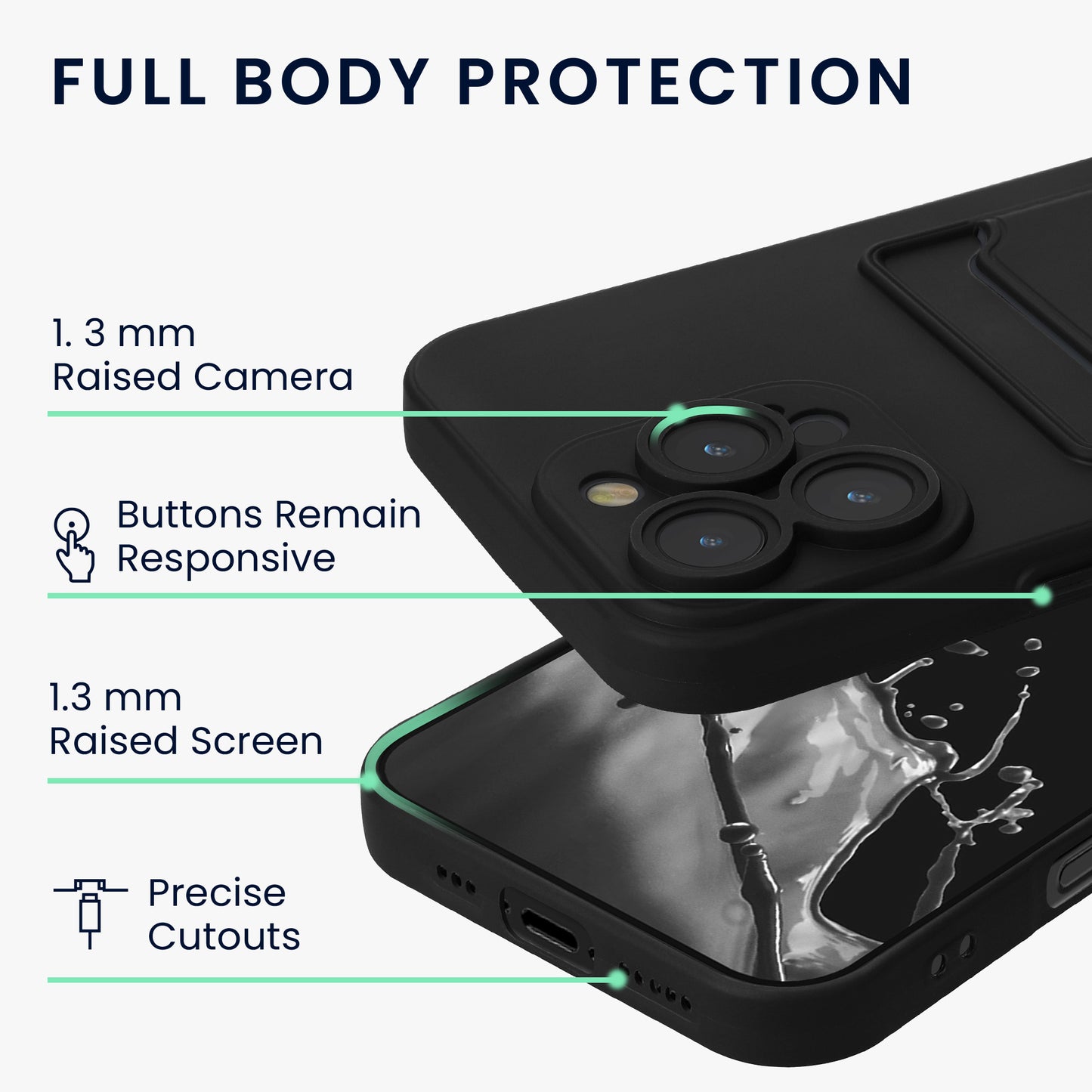 kwmobile Case Compatible with Apple iPhone 16 Pro Max - Phone Cover with Card Slot