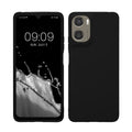 kwmobile Hülle kompatibel mit Motorola Moto G06 Hülle - weiches TPU Silikon Case - Cover geeignet für kabelloses Laden - Schwarz matt Schwarz matt  