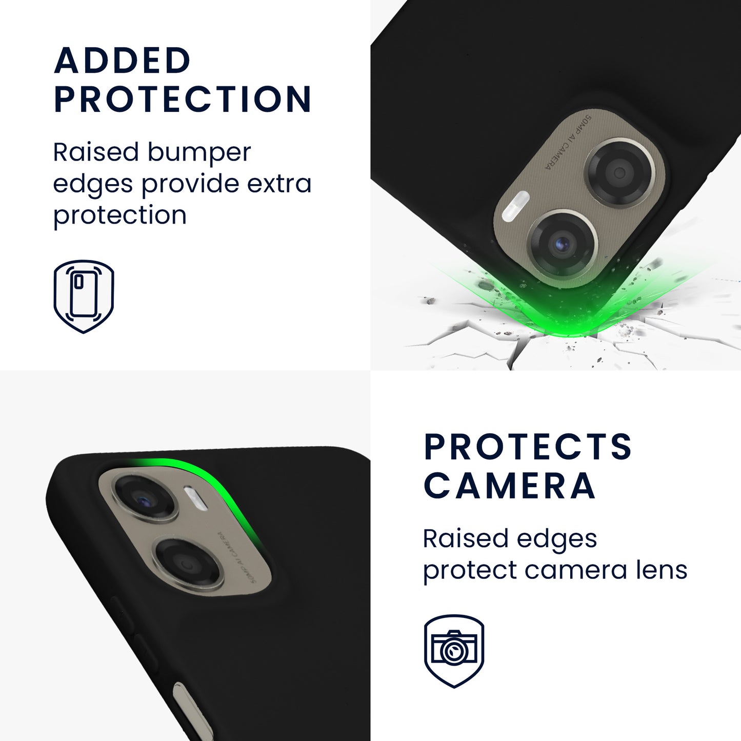 kwmobile Cell Phone Case for Motorola Moto G06 Case - Wireless Charging - Protective Cover