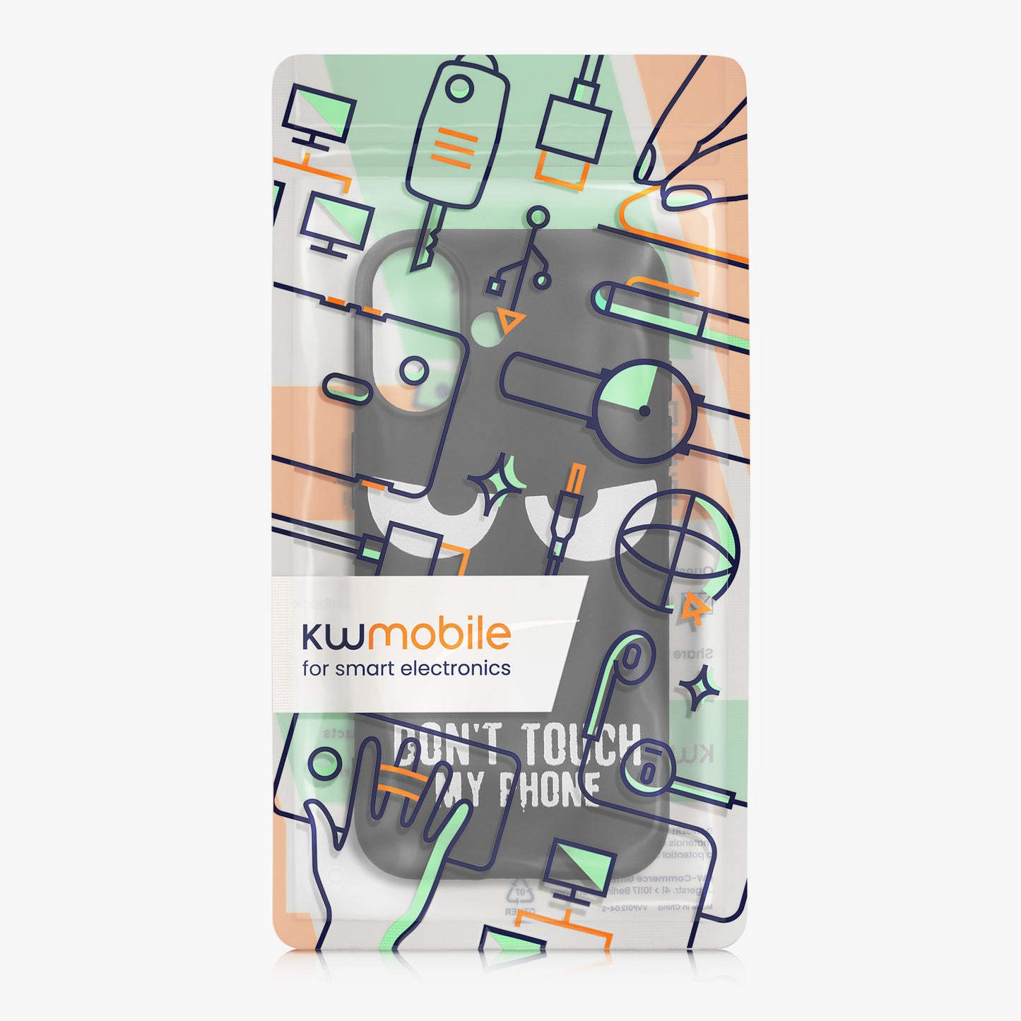 kwmobile Case Compatible with Apple iPhone 17 - Silicone Phone Cover - Don't touch my Phone