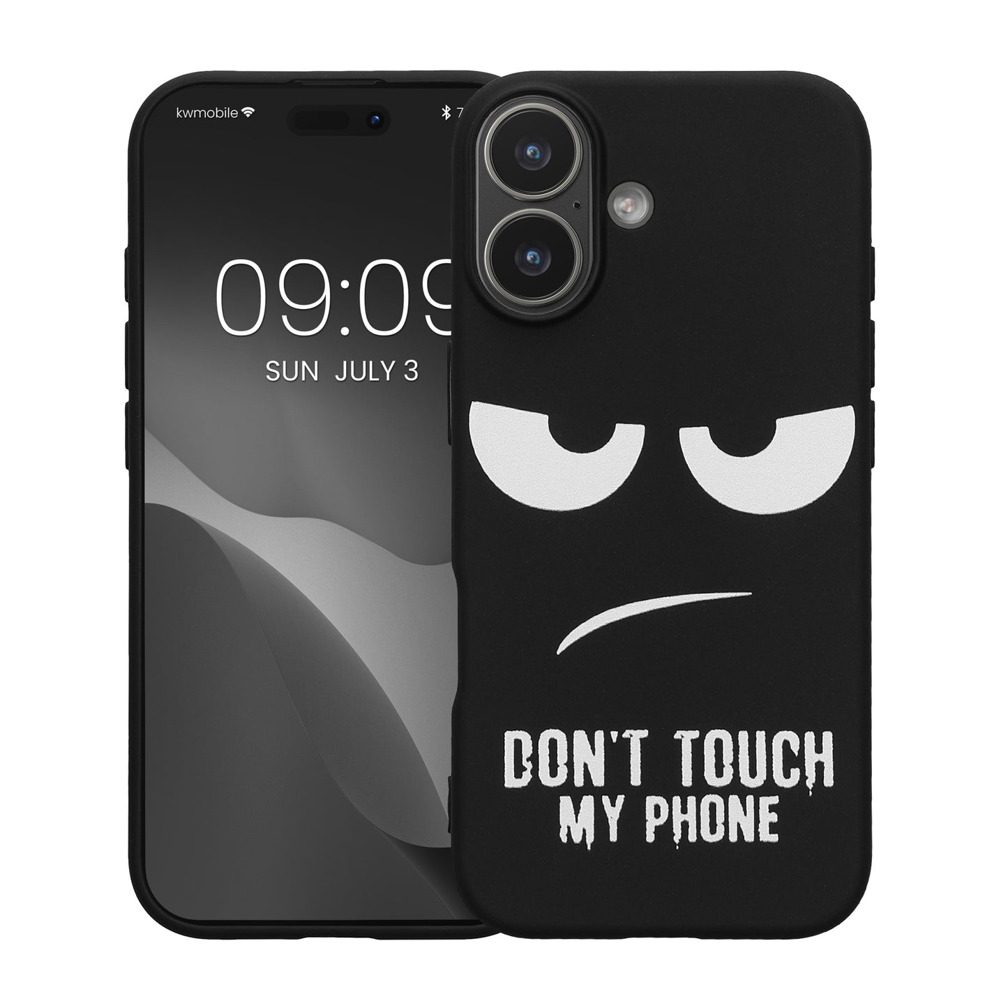 kwmobile Case Compatible with Apple iPhone 17 - Silicone Phone Cover - Don't touch my Phone