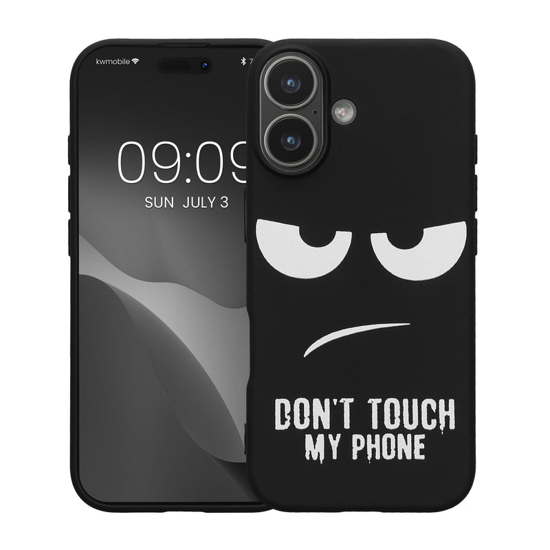 kwmobile Case Compatible with Apple iPhone 17 - Silicone Phone Cover - Don't touch my Phone