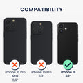 kwmobile Case compatible with Apple iPhone 16 - Silicone Phone Cover - Don't touch my Phone