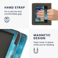 kwmobile Flip Cover compatible with Onyx Boox Leaf 2 - Case with Hand Strap