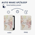 kwmobile Protective Case for Kobo Clara 2E / Tolino Shine 4 Case - eReader Flip Case with Hand Strap and Auto Sleep Function