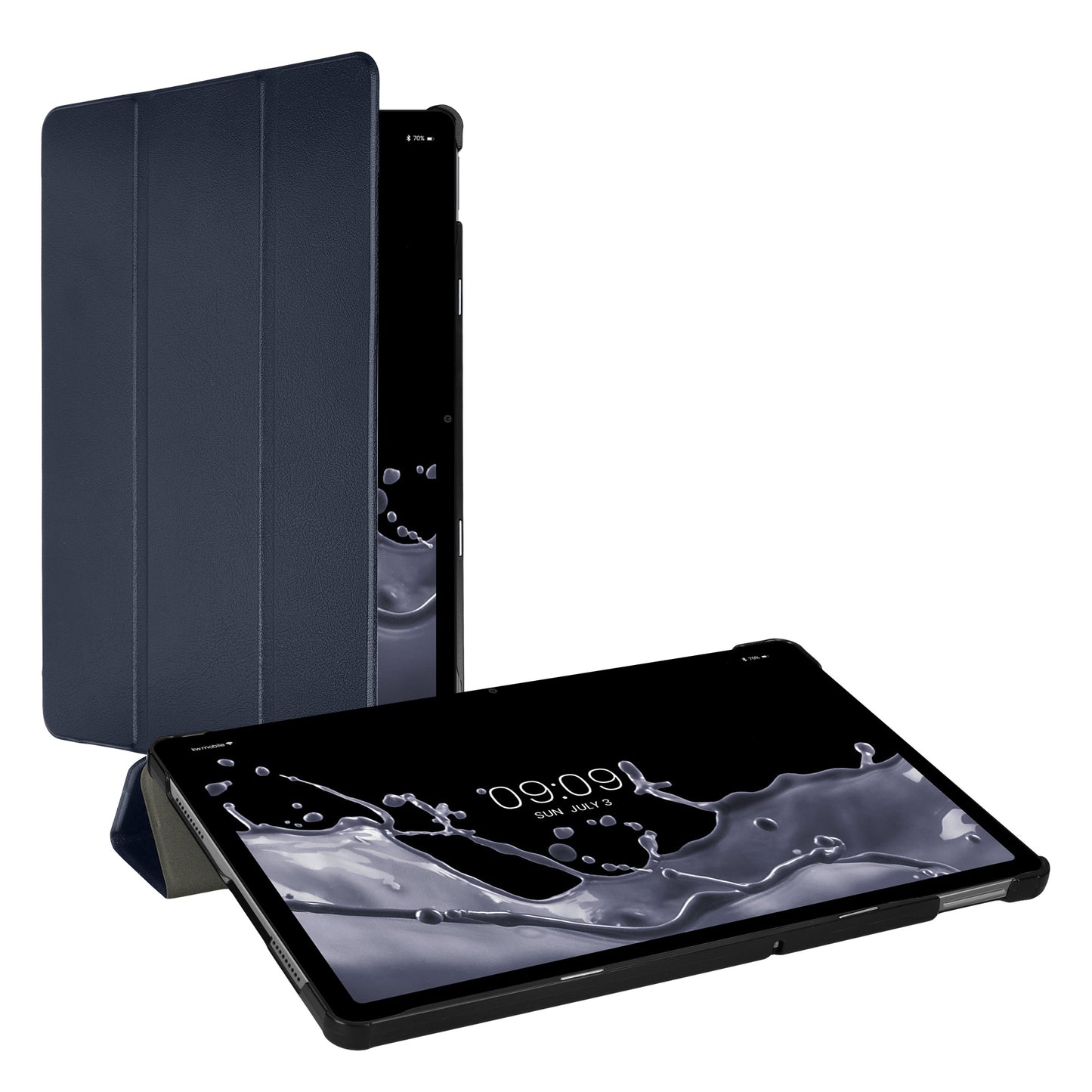 kwmobile Hülle kompatibel mit Xiaomi Redmi Pad SE - Smart Cover Tablet Case Schutzhülle - Stand - in Dunkelblau Dunkelblau  