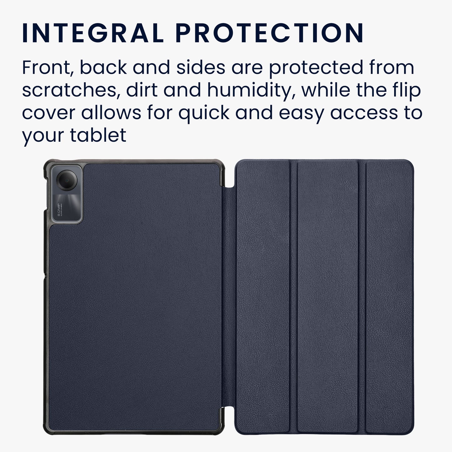 kwmobile Case Compatible with Xiaomi Redmi Pad SE - Smart Cover Tablet Case Protection Cover - Stand