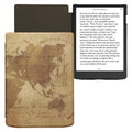 kwmobile Case for Pocketbook InkPad 4 / Color 3 / Color 2 / Vivlio InkPad 4 / InkPad Color 3 Cover - eReader Flip Case with Auto Sleep Function - Travel Vintage