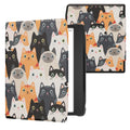 kwmobile Klapphülle kompatibel mit Pocketbook Era / Era Color Hülle - eReader Case - Katzen Orange Schwarz Weiß Orange  [dsg06]