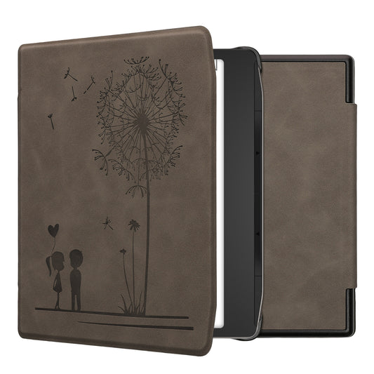 kwmobile Hülle kompatibel mit Pocketbook Era / Era Color Hülle - Kunstleder Cover - Pusteblume Love Grau Grau  [dsg01]