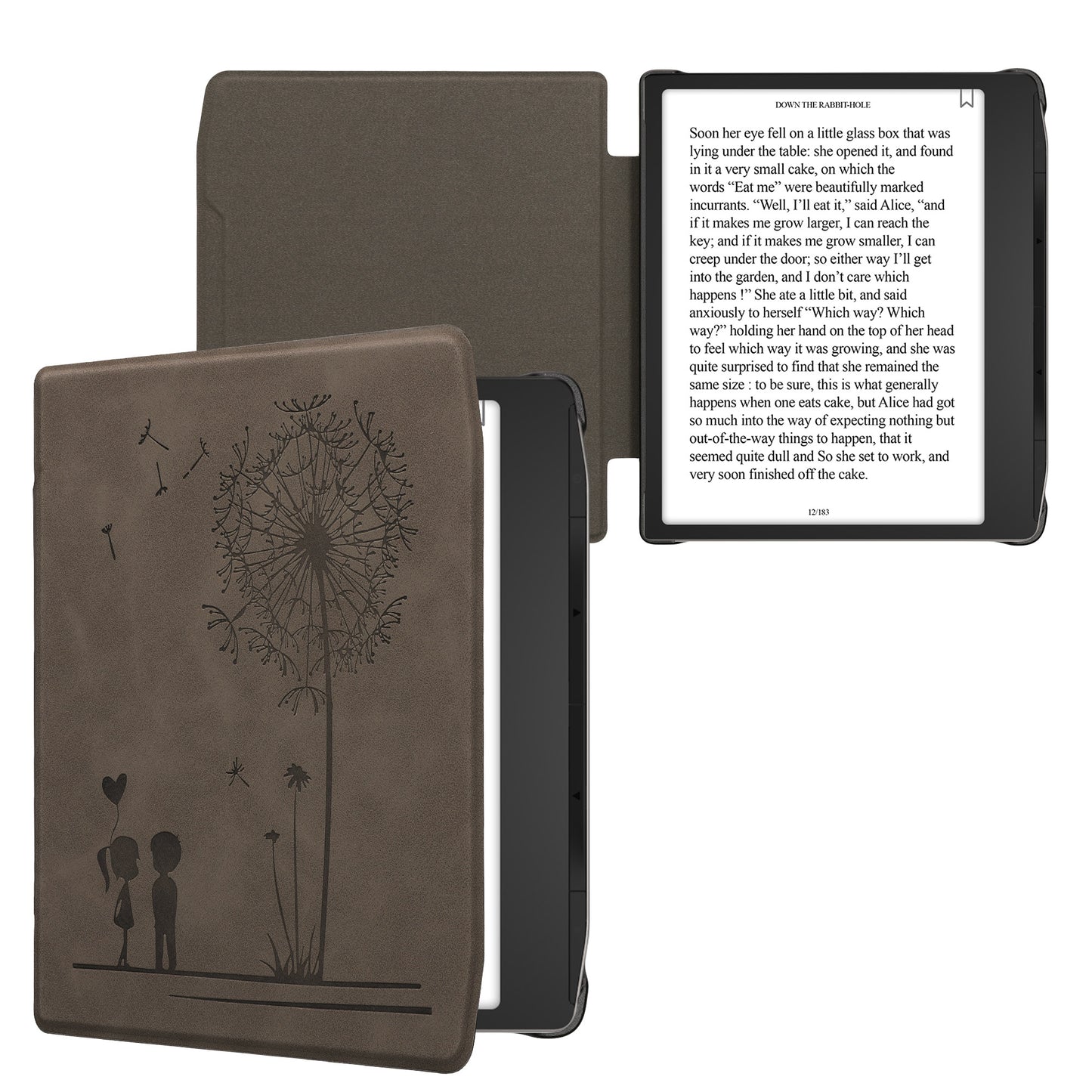 kwmobile Protective Case for Pocketbook Era / Era Color Case - eReader Cover Made of Faux Leather with Auto Sleep Function - Dandelion Love