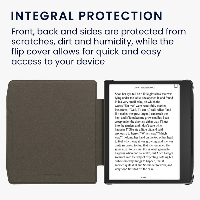 kwmobile Protective Case for Pocketbook Era / Era Color Case - eReader Cover Made of Faux Leather with Auto Sleep Function - Dandelion Love