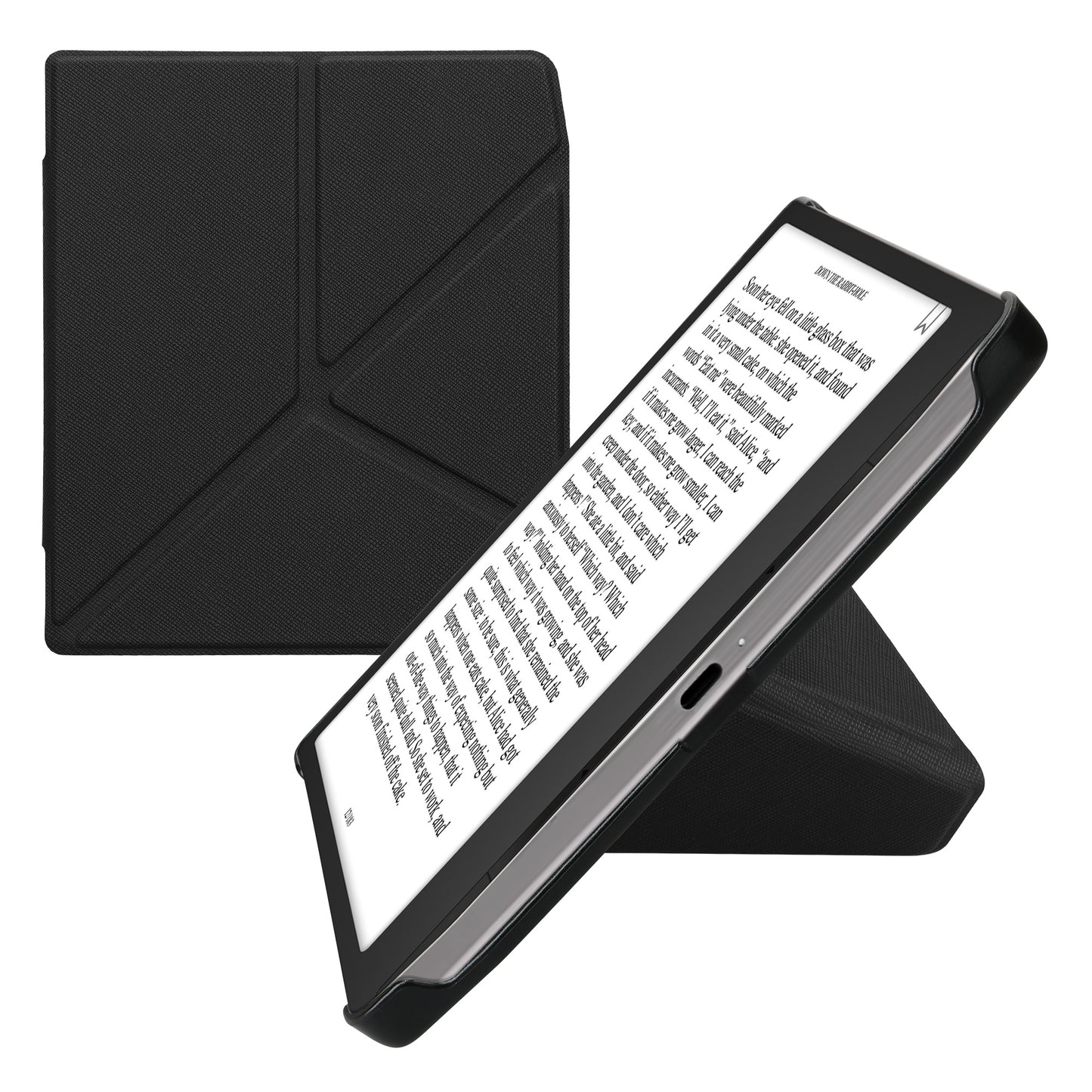 kwmobile Hülle kompatibel mit Pocketbook Era / Era Color Hülle - Kunstleder Case - eReader Schutzhülle - Cover Schwarz Schwarz  