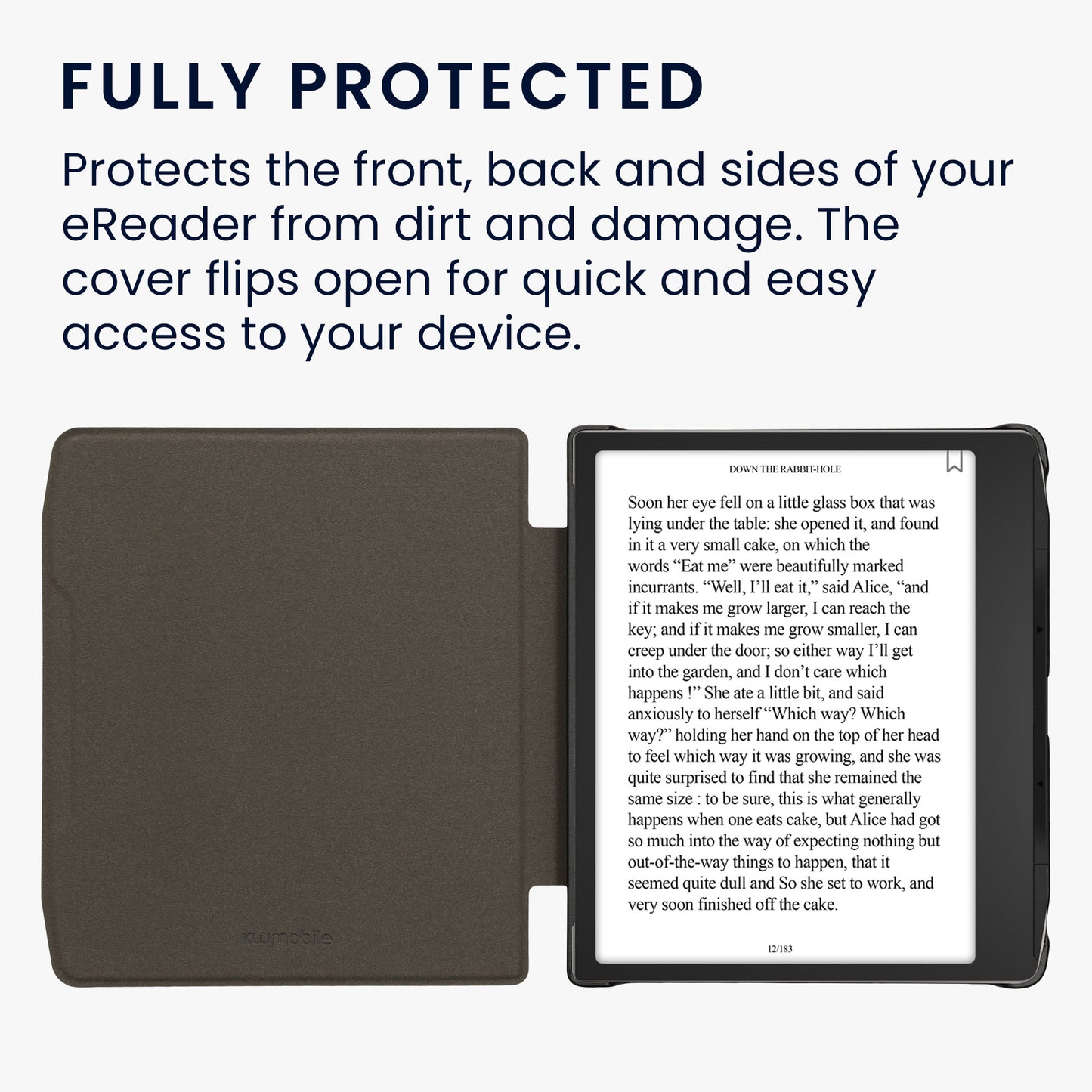 kwmobile Foldable Case compatible with Pocketbook Era / Era Color Case - Faux Leather eReader Cover - Cover
