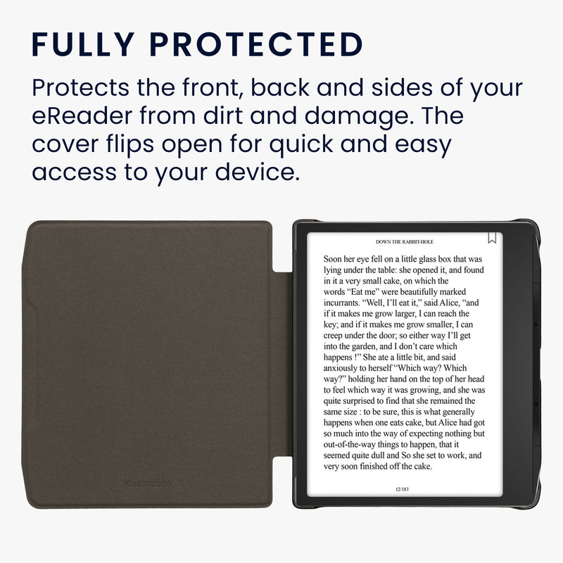 kwmobile Foldable Case compatible with Pocketbook Era / Era Color Case - Faux Leather eReader Cover - Cover