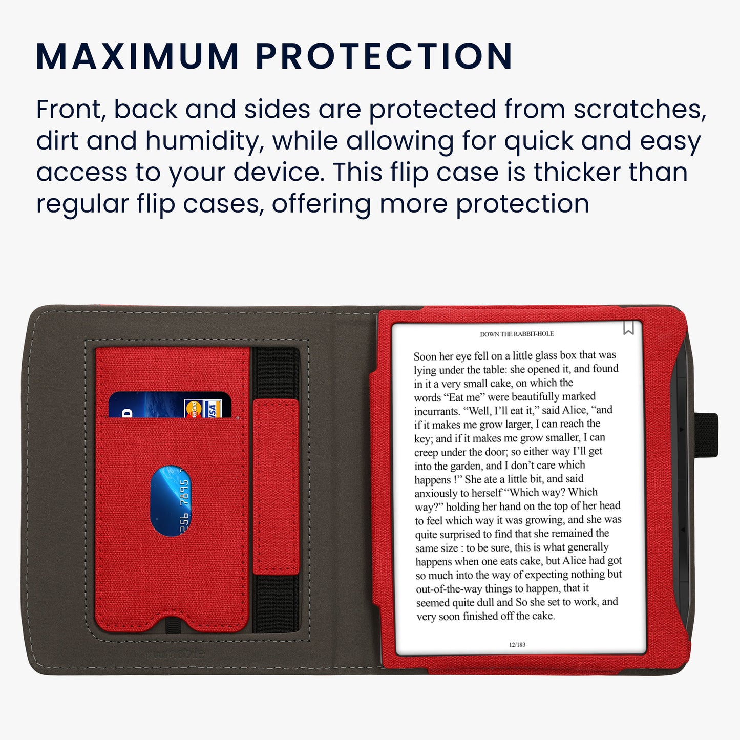 kwmobile Case compatible with Pocketbook Era / Era Color Cover - Flip Case with Hand Strap - Cover