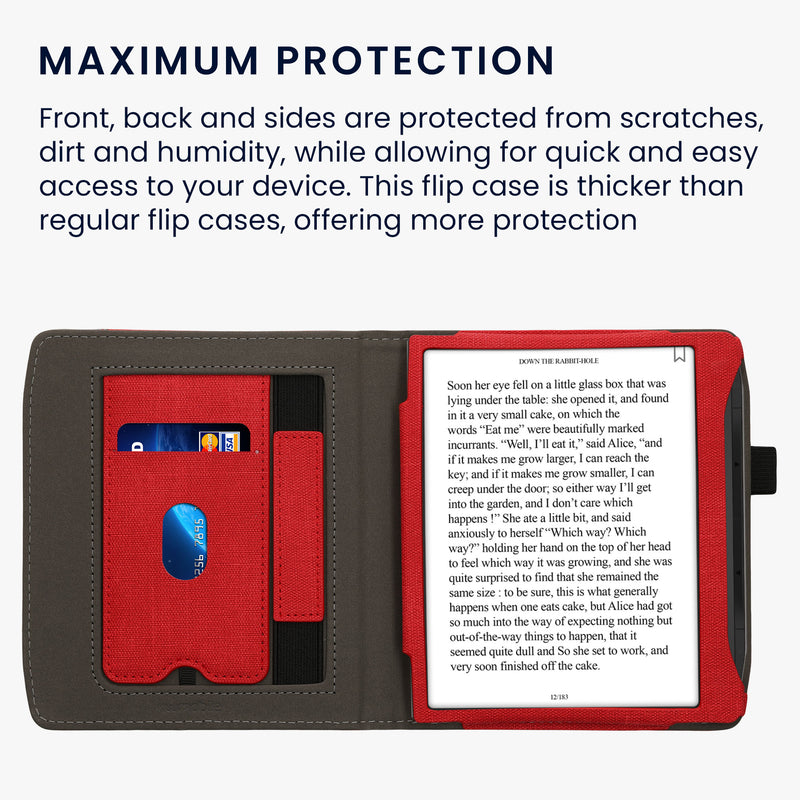 kwmobile Case compatible with Pocketbook Era / Era Color Cover - Flip Case with Hand Strap - Cover