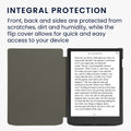 kwmobile Protective Case for Pocketbook InkPad 4 / Color 3 / Color 2 / Vivlio InkPad 4 / InkPad Color 3 Case - Faux Leather eReader Cover with Auto Sleep Function
