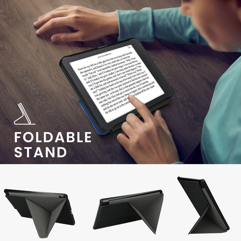 kwmobile Case for Pocketbook InkPad 4 / Color 3 / Color 2 / Vivlio InkPad 4 / InkPad Color 3 - eReader Flip Cover with Auto Sleep Function - Stand Case