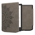 kwmobile Hülle kompatibel mit Pocketbook Verse / Verse Lite / Verse Pro / Color / Vivlio Light/Light HD Hülle - Kunstleder Cover - Aufgehende Sonne Grau Grau  [dsg02]