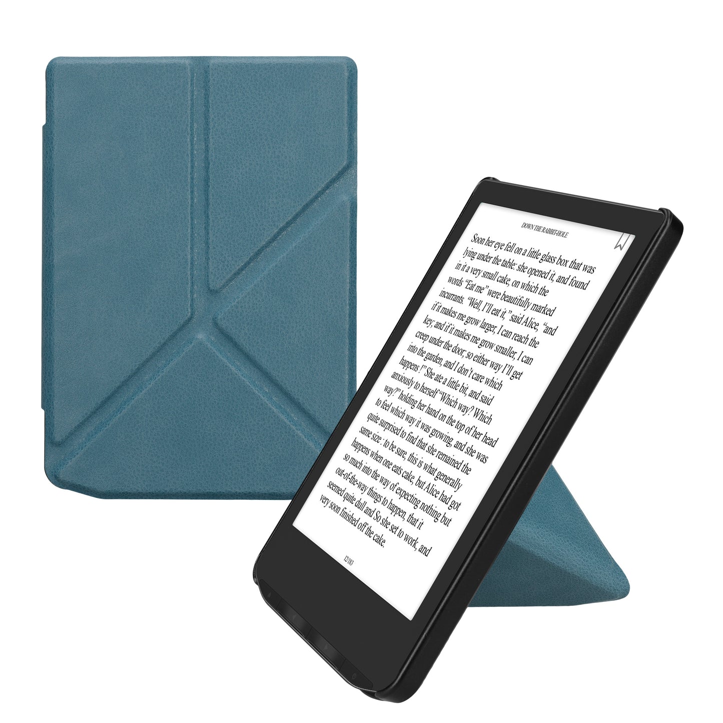 kwmobile Hülle kompatibel mit Pocketbook Verse / Verse Lite / Verse Pro / Color / Vivlio Light/Light HD Hülle - Kunstleder Case - eReader Schutzhülle - Cover Petrol Petrol  
