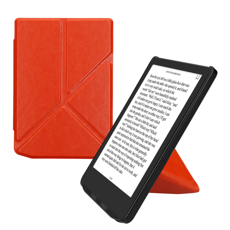 kwmobile Hülle kompatibel mit Pocketbook Verse / Verse Lite / Verse Pro / Color / Vivlio Light/Light HD Hülle - Kunstleder Case - eReader Schutzhülle - Cover Orange Orange  