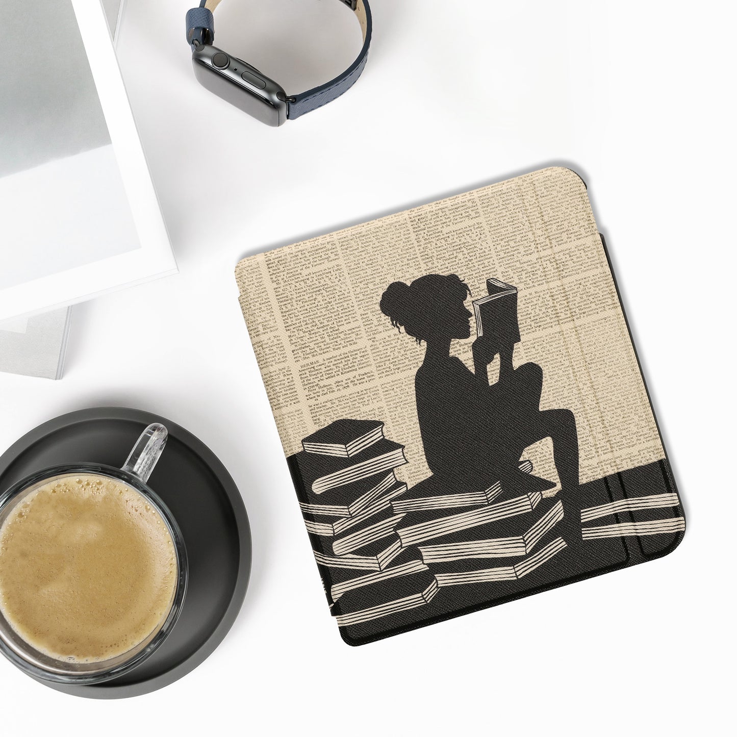 kwmobile Protective Case for Kobo Libra Colour / Tolino Vision Color - eReader Flip Case with Auto Sleep Function