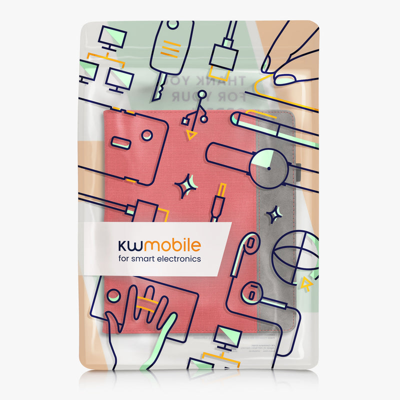 kwmobile Case Compatible with Amazon Kindle Scribe (2022/2024) Case - Flip Case with Hand Strap - Cover