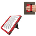 kwmobile Hülle kompatibel mit Amazon Kindle Scribe (2022/2024) Hülle - Flip Case mit Handschlaufe - Kunstleder Cover - Rot Dunkelgrau Rot  