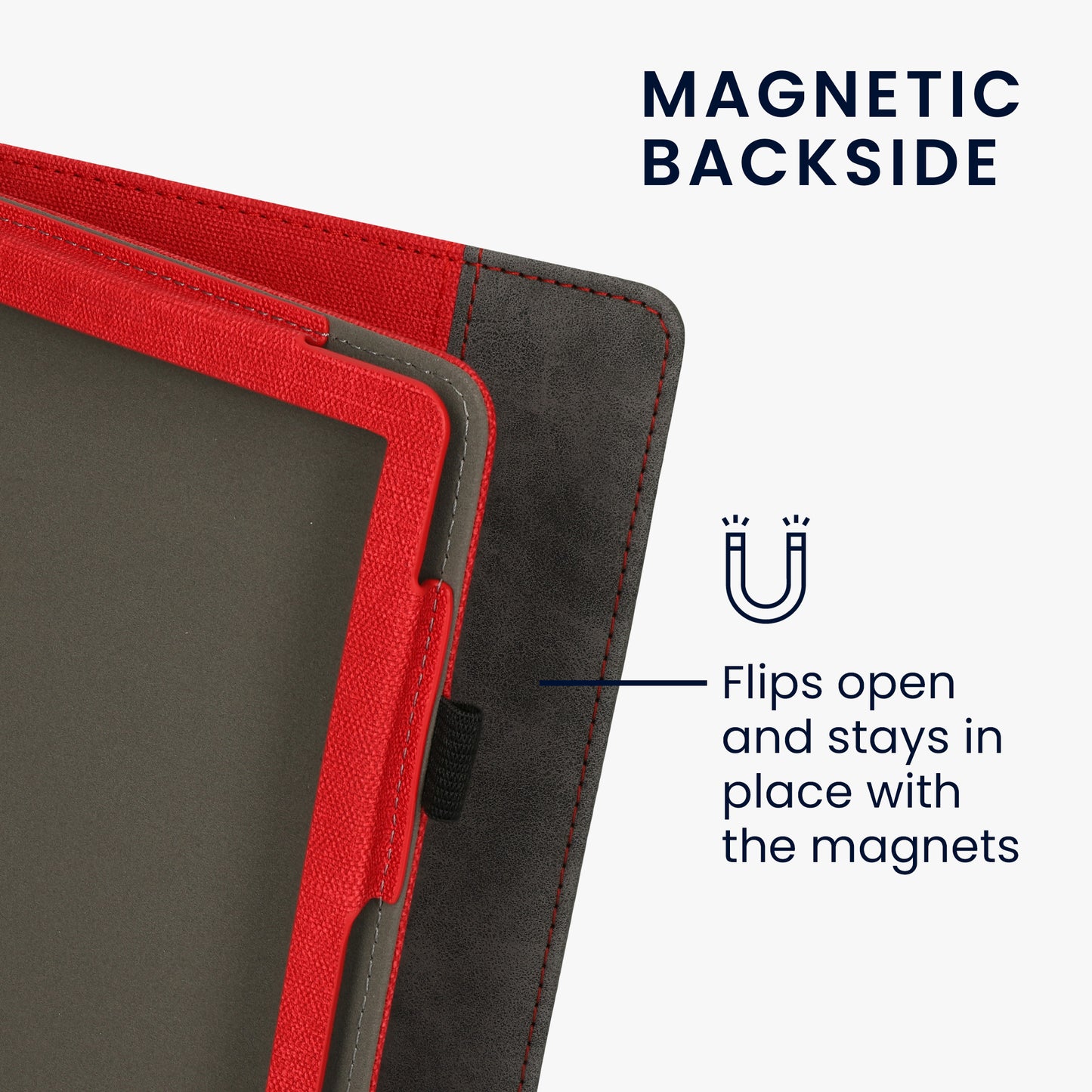 kwmobile Case Compatible with Amazon Kindle Scribe (2022/2024) Case - Flip Case with Hand Strap - Cover