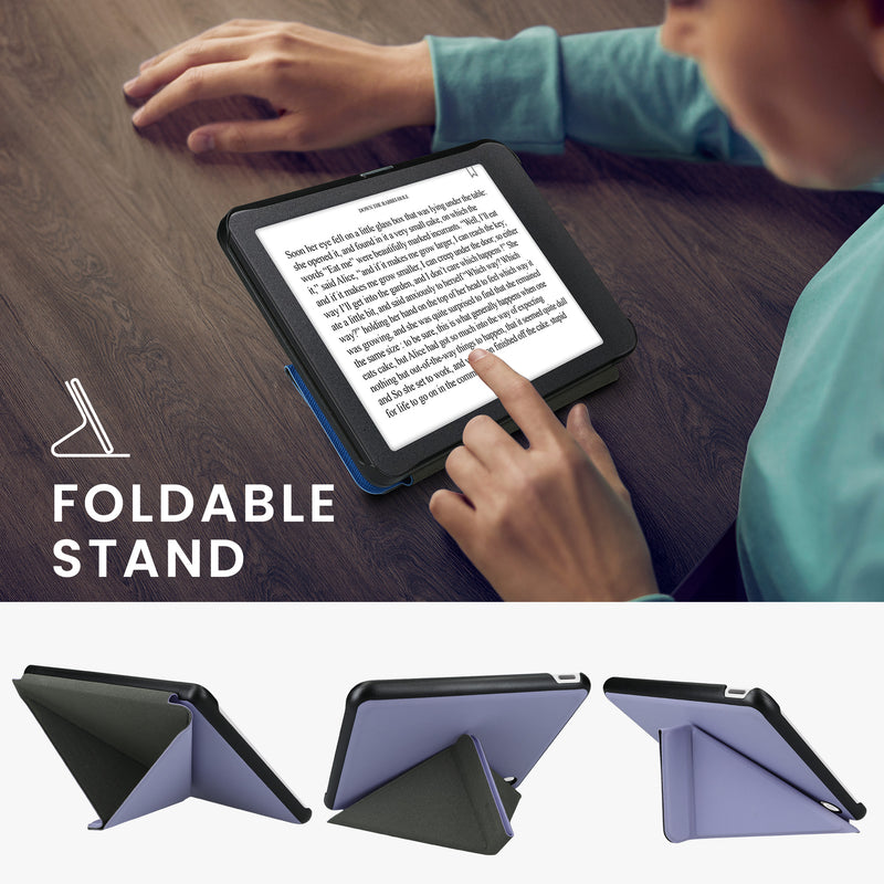 kwmobile Case for Kobo Libra Colour / Tolino Vision Color - Faux Leather Cover - eReader Flip Case with Auto Sleep Function - Stand Cover