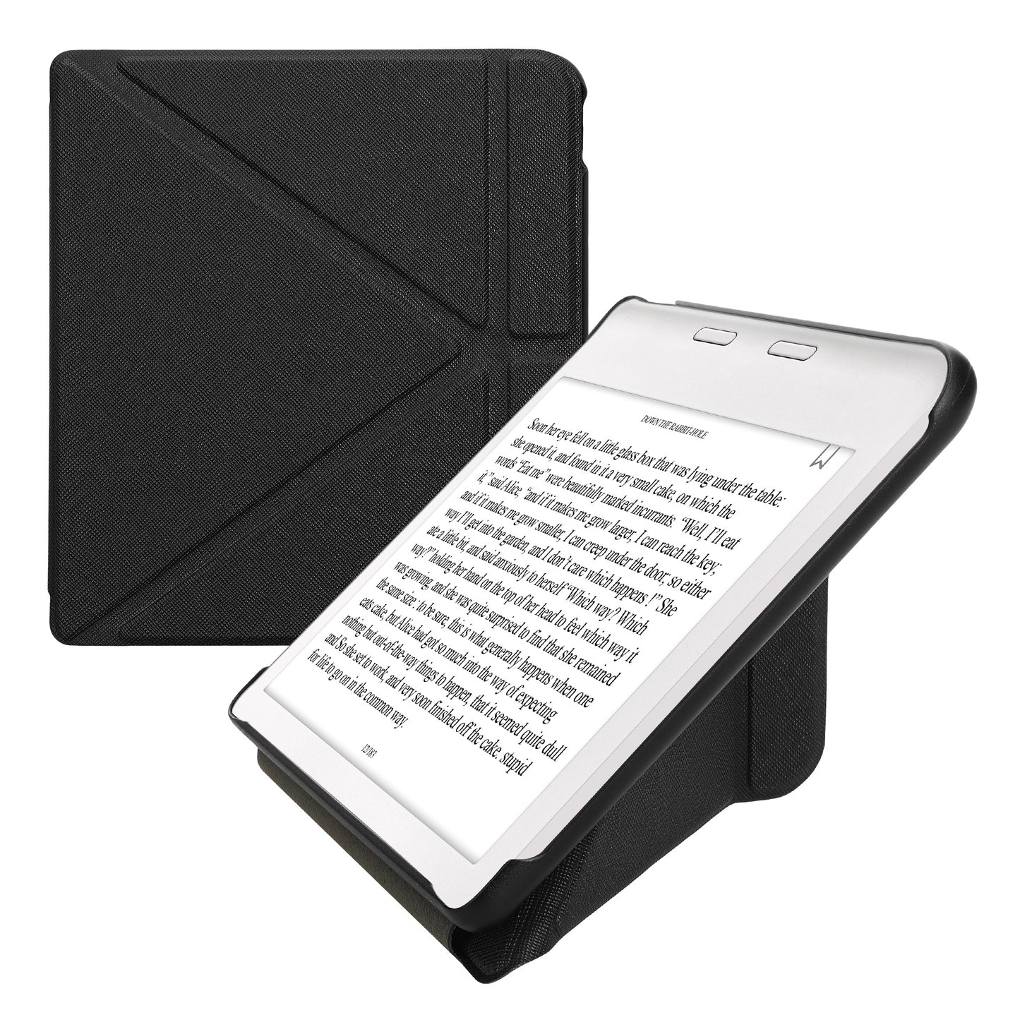 kwmobile Hülle kompatibel mit Kobo Kobo Libra Colour / Tolino Vision Color Hülle - Kunstleder Case - eReader Schutzhülle - Cover Schwarz Schwarz  