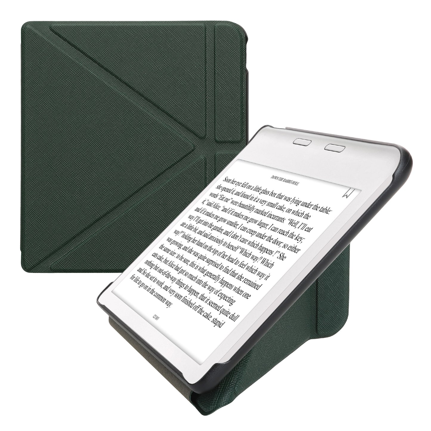 kwmobile Hülle kompatibel mit Kobo Kobo Libra Colour / Tolino Vision Color Hülle - Kunstleder Case - eReader Schutzhülle - Cover Dunkelgrün Dunkelgrün  