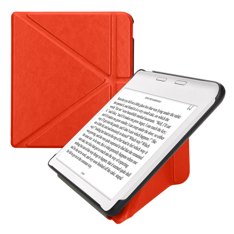 kwmobile Hülle kompatibel mit Kobo Kobo Libra Colour / Tolino Vision Color Hülle - Kunstleder Case - eReader Schutzhülle - Cover Orange Orange  
