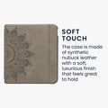 kwmobile Case for Kobo Libra Colour / Tolino Vision Color - Faux Leather eReader Cover with Auto Sleep Function - Rising Sun