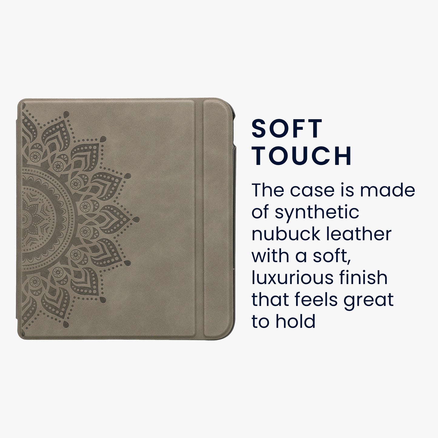 kwmobile Case for Kobo Libra Colour / Tolino Vision Color - Faux Leather eReader Cover with Auto Sleep Function - Rising Sun